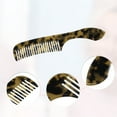 thumbnail image 6 of Unique Bargains 1 Pcs Women Handheld Wide Tooth Comb for Curly Thick Wavy Straight Hair Brown and Yellow, 6 of 6