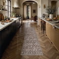 thumbnail image 4 of BERTHMEER 2'x6' Runner Rugs for Hallway Kitchen Entryway Bedroom Bathroom Entrance Oriental Floral Vintage Farmhouse Machine Washable Non-slip Traditional Distressed Rugs, Coffee Brown, 4 of 7