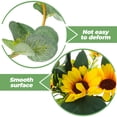 thumbnail image 3 of Guirnalda de girasoles artificiales, colgante de corona de girasol de simulación de arte del hierro, 1 ud., 3 of 5