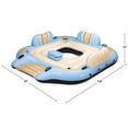 thumbnail image 3 of Funsicle Tahoe Party Island 9' Inflatable 4 Person Pool Float with Cup Holders, Multicolor, 3 of 7