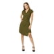 thumbnail image 1 of Vestido Mujer Casual/Formal Olivo Cruzado Herraje Cómodo verde oscuro EG Incógnita 550268, 1 of 5