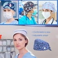 thumbnail image 4 of MesaSe Cotton Operating Hats Nurses Gourd-shaped Dull Polish Assorted Colors Buttons Christmas Day Bouffant Caps, 4 of 5