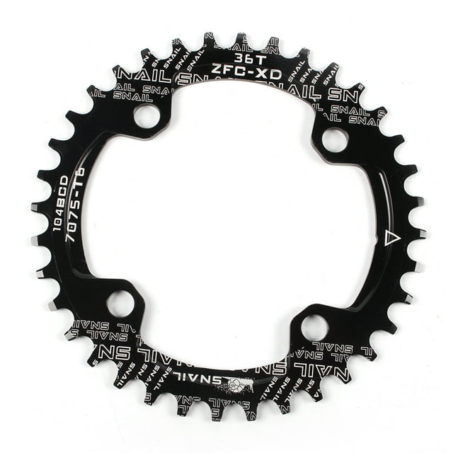 Tignapoo Plateau Simple pour Vélo de Montagne 36T - Alliage d'Aluminium Léger, 104mm BCD, Couleur Noire, Conçu pour une Performance Optimale et une Chute de Chaîne Réduite