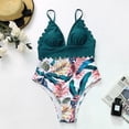 thumbnail image 3 of Traje de baño de una pieza HUOGUO, sexy, con estampado de flores, monokini para mujer, 3 of 5