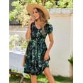 thumbnail image 3 of Zeagoo Women Dress Casual T Shirt A Line Mini Simple Solid Sundresses with Sleeve, 3 of 6