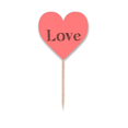thumbnail image 1 of Amour Mot Inspiration Citation Saint Valentin Cure-Dent Drapeaux Coeur Lable Cupcake Pics, 1 of 3