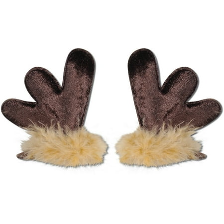 Classic Antler - Stuffed Plush Furry Reindeer Antlers Christmas Festive Costume Hair Clips