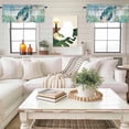 thumbnail image 4 of Ocean Turtle Valance Curtain Coral Starfish Vintage Wood Texture Window Valances Rod Pocket Short Curtains Window Treatments for Kitchen Bedroom Bathroom Laundry 42" x 12", 4 of 9