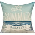 thumbnail image 3 of Outdoor Decorative Beach Coastal Throw Pillow Covers 16x16 Set 4 Summer Nautical Patio Furniture Sunbrella Ocean Themed Decoration Cushion Starfish Accent Pillows for Daybed Couch Sofa, 3 of 5