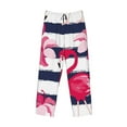 thumbnail image 4 of Disketp Dark Blue Stripes And Pink Flamingos Men'S Pajama Pants - Ultra Soft Fleece Sleep And Lounge Pants (Size: S-Xxl), 4 of 9