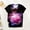 Purple, variant on Helii Women's Galaxy Print T Shirt 3D Digital Starry Sky All over Print Graphic Tee Short Sleeve Crewneck Loose Fit Casual Summer Tops Trendy Festival Concert Outfits 4 Colors