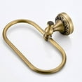 thumbnail image 4 of Oval Towel Ring Antique Brass Exquisite Pattern Carving Hanger Hand Towel Holder for Bathroom Kitchen Accessories, 4 of 7