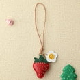 thumbnail image 5 of Colgante en Forma de Fresa de Fruta Llavero 3D Exquisito Bolso de Fresa Colgante, 5 of 5