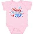 thumbnail image 3 of Inktastic Happy Fourth of July- red, white, and blue fireworks Boys or Girls Baby Bodysuit, 3 of 5
