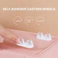 thumbnail image 4 of 4PCS Self Adhesive Casters Wheels No Drilling Single Direction Casters for Storage Box Trash Can Fan Small Furniture, 4 of 7