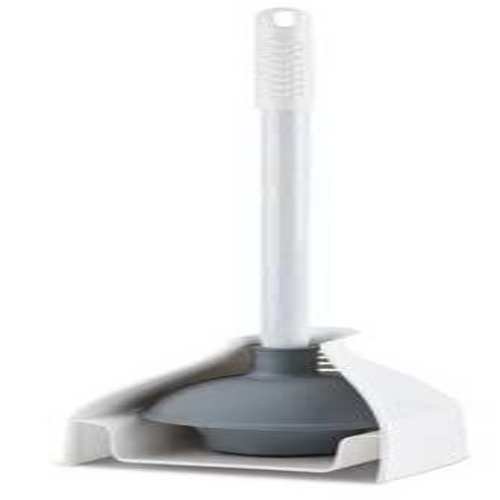 Libman Toilet Plunger & Caddy Set, 24" H, Steel Handle