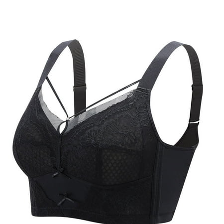 

Tawop Lace Bras For Women Sport Women S Rimless Stretch Black L