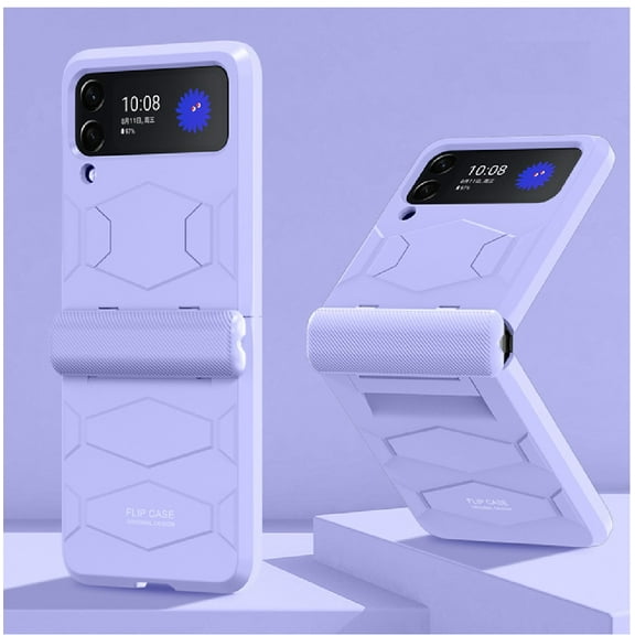 Case for Samsung Galaxy Z Flip 3 with Hinge, Hinge Protection, Anti-Drop Non-Slip Full Protection Phone Flip Case Designed for Samsung Galaxy Z Flip 3-Purple