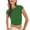 Green, variant on Summer Casual Sexy Slim Fit Shirts for Women Ultra Short Sleeve T Shirt Large Open Back Tight Tops White