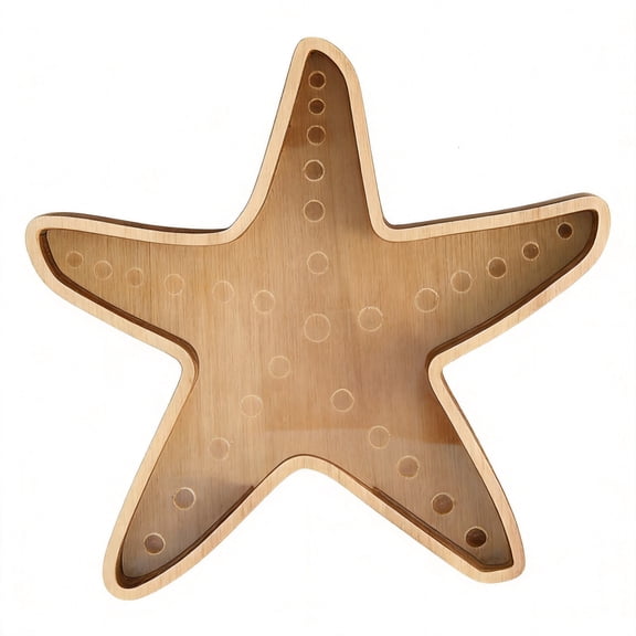 Sea Shell Display Box, Starfish Holder with Acrylic Panel Storage Box, Seashell Display Case for Mini Shells Sea Rock Small Starfish, Home Decor Birthday Present