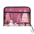 thumbnail image 7 of Accordion File Organizer with Zip Closure 13 Pockets Expanding File Folder Letter A4 Paper Document Organizer for Home Office Pink Christmas Forest, 7 of 7