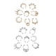 thumbnail image 5 of Juego de 9 piezas de piercings para la nariz, sin perforaciones, para mujer, a la moda. Oro, 5 of 5