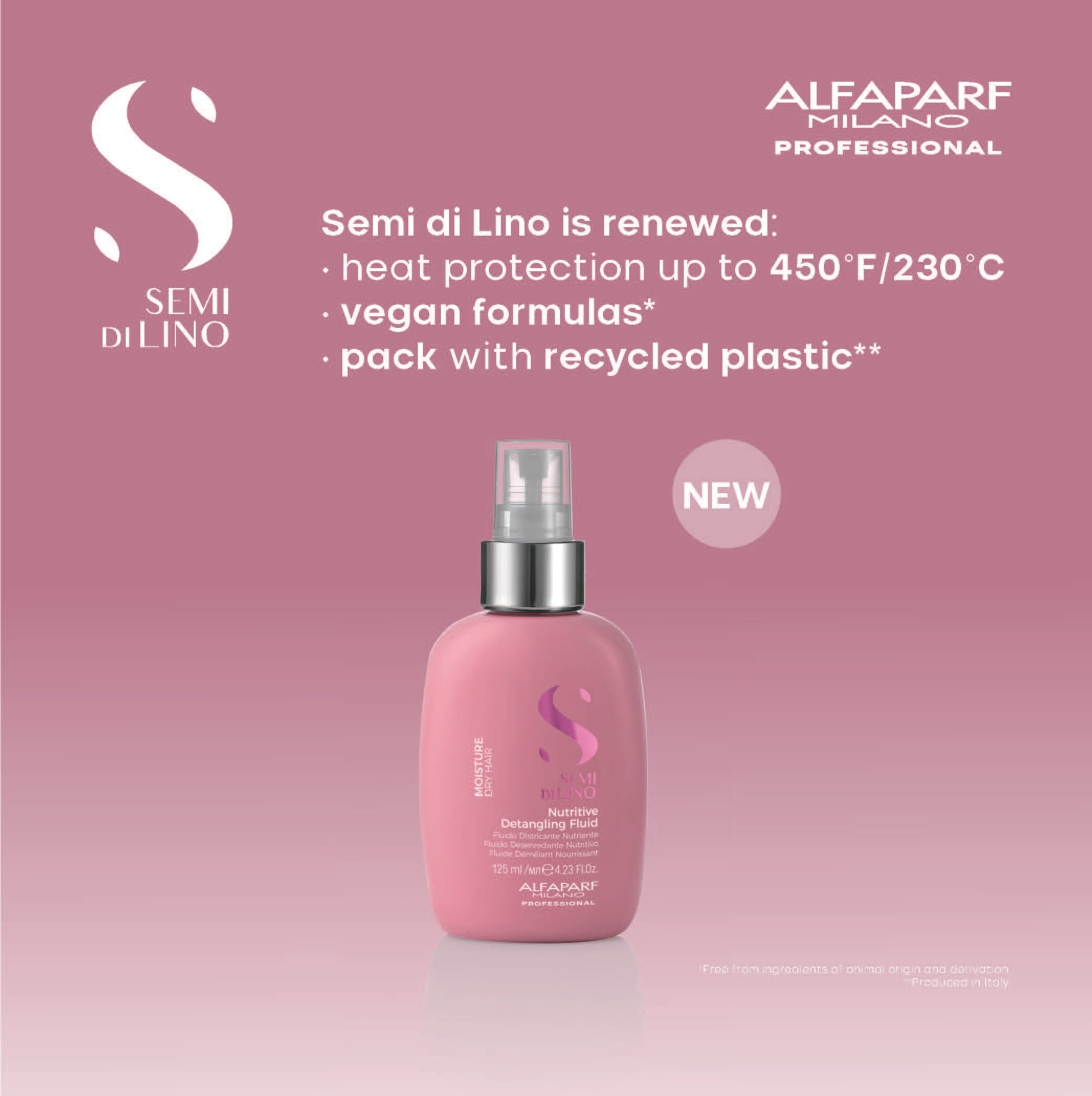 Alfaparf Milano Semi Di Lino Moisture Nutritive Detangling Fluid 4.23 oz