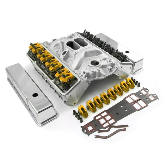 Speedmaster PCE435.1001.03 Fits Chevy SBC 350 Straight Plug Hyd FT Cylinder Head Top End Engine Combo Kit