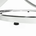 thumbnail image 4 of VineSparkle Modern Round Glass Coffee Table –Side Table with Elegant Silver Metal Frame and Tempered Glass Top,Perfect End Table for Living Room, Bedroom, or Office, 4 of 6