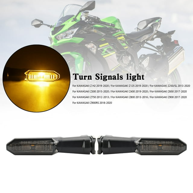 Turn Signals light For Kawasaki Z125 Z250 Z400 Z650 Z750 Z800 Z900 Black