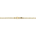 thumbnail image 3 of Real 14kt Yellow Gold 1.70mm Singapore Chain Anklet; 10 inch; Lobster Clasp; for Adults and Teens; for Women and Men, 3 of 4