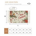 thumbnail image 2 of Merry Christmas Area Rug 3x5 Rug with Tassel Woven Cotton Entryway Rugs Washable Bedroom Rugs Aesthetic Nursery Carpet Red Poinsettia Xmas Tree Snowflake Winter Rustic Floor Mat for Laundry Room, 2 of 5