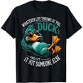 thumbnail image 1 of Camiseta divertida con diseño de pato para hombre y mujer, con cita divertida, 1 of 2