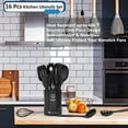 thumbnail image 2 of Silicone Kitchen Utensils Set, 16-Piece Silicone Cooking Utensils by Deedro, Heat Resistant Kitchen Tools Set with Holder, Nonstick Spatula Kitchen Gadgets for Cooking & Baking,, 2 of 8