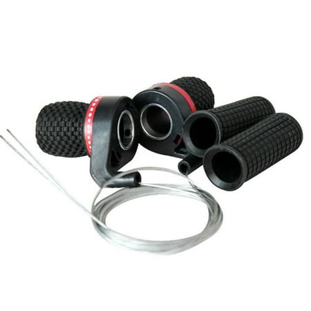 Grip Shifter - 1 Pair Bike Bicycle Cycle Speed Shifter Derailleur Handle Twist Grip Gear Color:Black-red