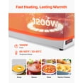 thumbnail image 2 of VEVOR Commercial Food Warmer Countertop Buffet Bain Marie 1200W Steam Table, 2 of 9
