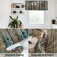 thumbnail image 3 of Floral Kitchen Curtains Tiers and Valances Set 3 Piece for Windows Butterfly Kitchen Window Curtains Set,Farmhouse Wooden Texture Valances for Living Room(36" Tiers Set), 3 of 5