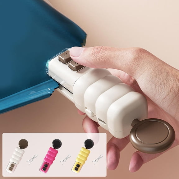 Msgweeeg Multi-Function Snack Bag Sealer Mini Plastic Sealing Tool Opener Can Fridge Magnet Compact Food Saver Kitchen Gadget Airtight Storage for Snacks Food Bags Home