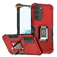 thumbnail image 2 of Case for Samsung Galaxy S22 Hybrid Hard PC Soft TPU Bumper with Magnetic Ring Stand Holder Military-Grade Drop Protection Cover for Galaxy S22 by Xcell - Red, 2 of 8