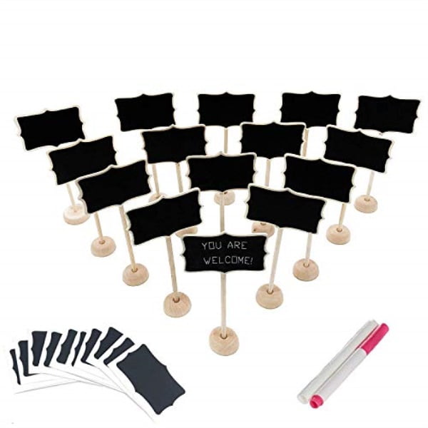Mini Wooden Message Chalkboard&Stand Small Message Offic Home J7Q0 Board We Y7Y5 