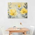 thumbnail image 2 of BCIIG Flowers Yellow Gray Wall Decor for Bedroom Kitchen Living Room Office Home, Fashion Canvas Art Print Handmade Framed, Waterproof and Tear Resistant, Set of 4 16x12in, 2 of 6