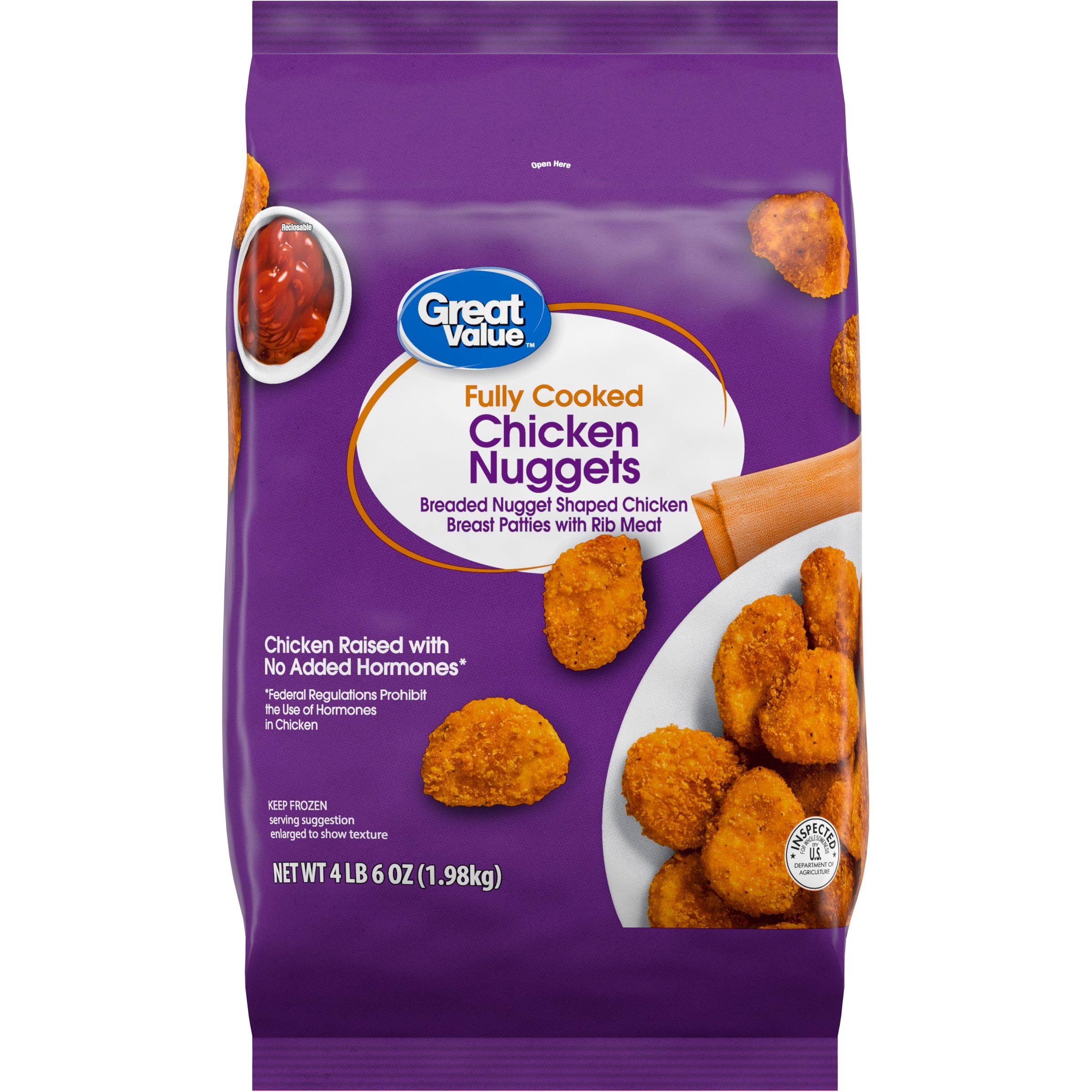 Great Value Breaded Chicken Nuggets, 70 oz