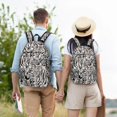 thumbnail image 6 of Daiia Leopard And Zebra Vintage Canvas Backpack for Men and Women ,Hiking Backpack,Travel Laptop Bag for School,Large Capacity Backpack-Medium, 6 of 7