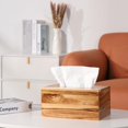 thumbnail image 4 of Funda para pañuelos CATORY de madera de acacia rectangular con fondo abierto, 4 of 7