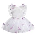 thumbnail image 2 of IDOPIP Toddler Baby Girls Butterfly Tutu Dress Summer Sleeveless Backless Lace Princess Dress, 2 of 7