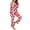 Hot Pink, variant on Tnhcen Women's Elegant Holiday Print Two-Piece Pajamas V-Neck Long Sleeve Pants Christmas Nightwear Loungewear Snug Home Clothes S-3XL