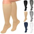 thumbnail image 5 of WTXUE Mid-Calf Athletic Compression Socks, Compression Socks Men Scrunch Plus Size Solid Color All Season Casual Sports Pressure Stockings Black XXL, 5 of 8