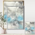 thumbnail image 2 of Watercolor Minimal Blue Tones I - Mid-Century Modern Framed Canvas, 2 of 3