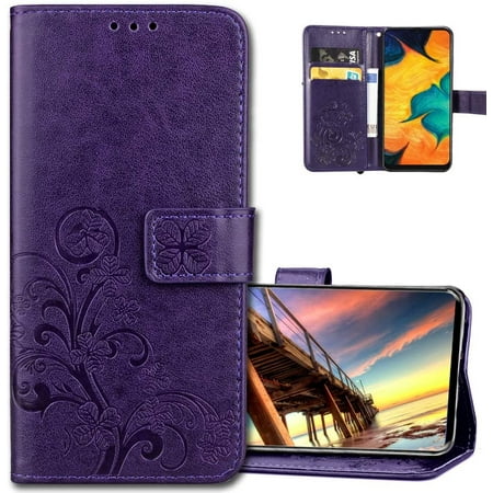 Samsung Galaxy A10 Wallet Case Leather COTDINFORCA Premium PU Embossed ...