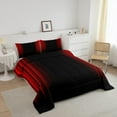 thumbnail image 3 of Erosebridal Abstract Ombre Comforter Set Teens Red and Black Bedding Set Room Decor 2Pcs, 3 of 5